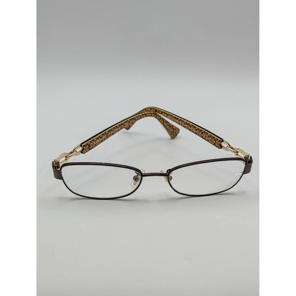 Coach HC5054 Faina 9187 Satin Brown Dark Tortoise Gold Eyeglass Frames 51-17 135